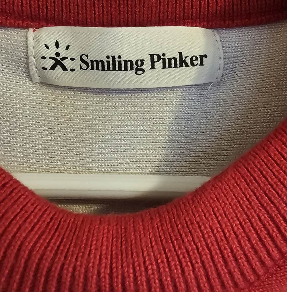 SMILING PINKER Little Girls Red Christmas Dress Reindeer Snowflake 4T-5T Heavy - Picture 4 of 5